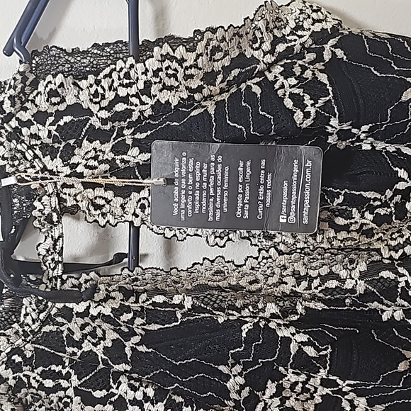 NWT Brazilian lingerie large black and gold...beautiful piece - Picture 5 of 7